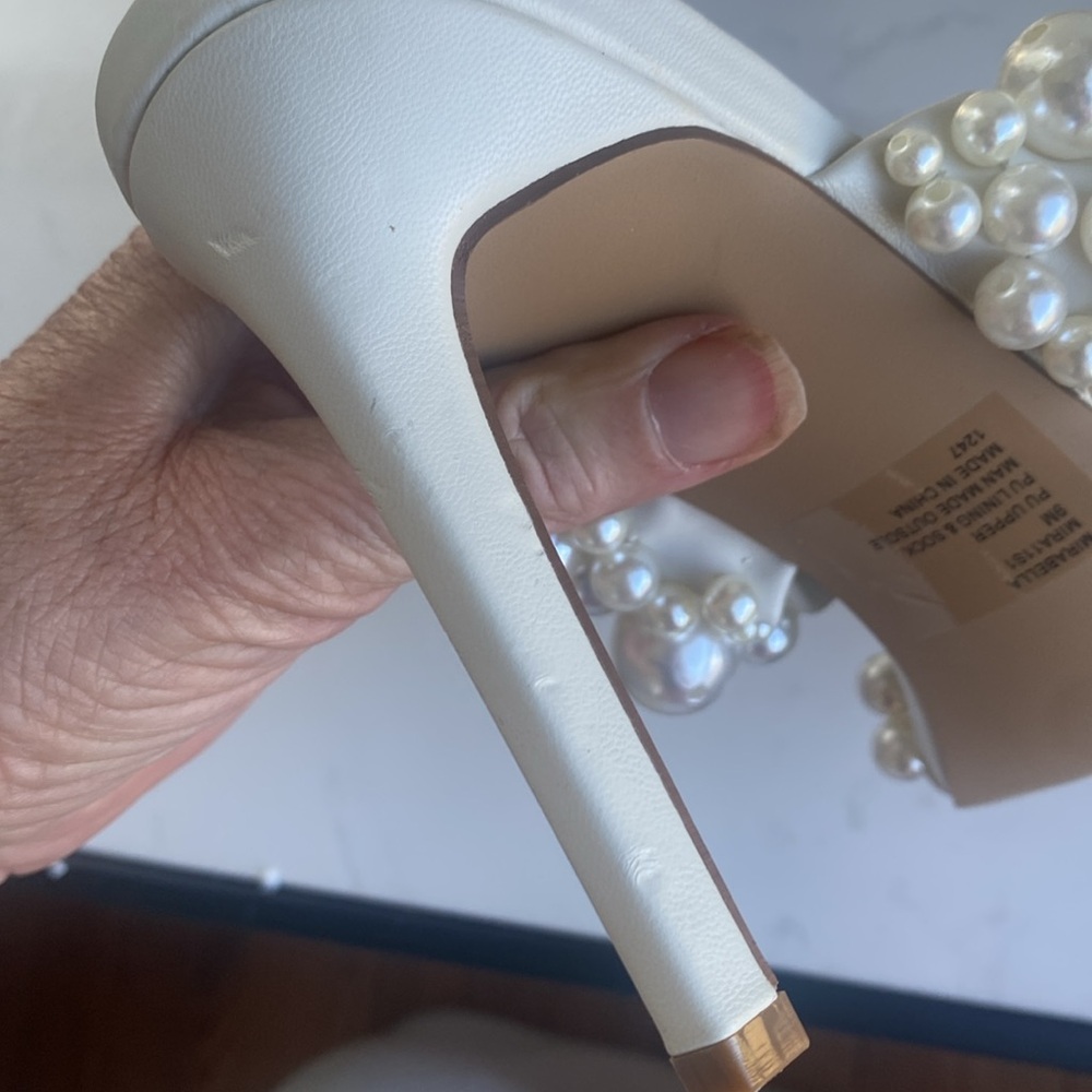 Steve Madden Mirabella Slip On Embellished High Heel Sandal Size 9 - Picture 12 of 12